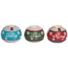 Resin 3.5in Multicolored Christmas Jolly Jingle Merry Candle Holders Set Of 3 Home -Home Accents Shop 3050386551 RLLD 1