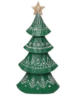 Resin 13.75in Christmas Nordic Tree Home