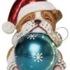 Resin 7.5in Multicolored Christmas Light Up Sleepy Puppy Holding Ornament Decor Home -Home Accents Shop 3050386603 RLLD 1
