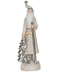 Resin 13.5in Multicolored Christmas Elegant Light Up Santa Decor Home