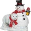 Resin 6in Multicolored Christmas Snowman And Critter Figurine Home -Home Accents Shop 3050386617 RLLD 1