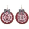 Wood 12.5in Multicolored Christmas Fancy Ornament Decor Set Of 2 Home -Home Accents Shop 3050386627 RLLD 1