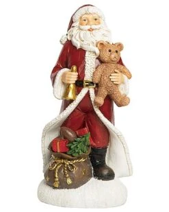 Resin 10in Multicolored Christmas Jolly Santa Decor Home