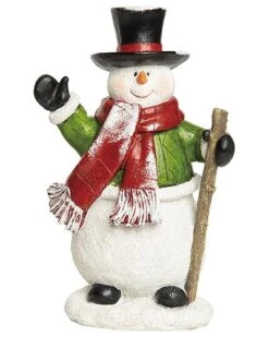 Resin 10.25in Multicolored Christmas Jolly Snowman Decor Home
