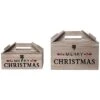 Wood 13.5in Christmas Takeout Box Set Of 2 Home -Home Accents Shop 3050386666 RLLD 1