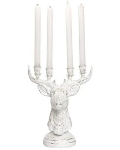 Resin 11.5in Christmas Reindeer Candle Holder Home