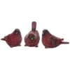 Resin 4.5in Christmas Glitter Cardinal Set Of 3 Home