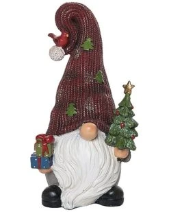 Resin 8.75in Multicolored Christmas Gnome Figurine Home