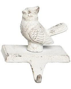 Metal 5.71in Christmas Winter Bird Stocking Holder Home