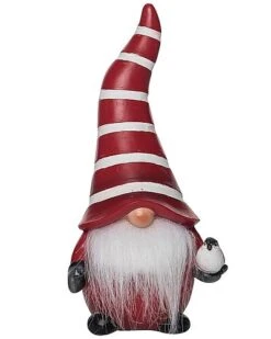 Resin 8.25in Multicolored Christmas /Striped Gnome Decor Home