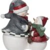 Resin 6.75in Multicolored Christmas Quilted Snowman Friends Figurine Home -Home Accents Shop 3050386752 RLLD 1