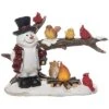 Resin 9in Multicolored Christmas Snowman And Birds Decor Home -Home Accents Shop 3050386773 RLLD 1