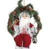 Fabric/Canvas 12in Multicolored Christmas Santa Wreath Decor Home -Home Accents Shop 3050386781 RLLD 1