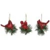 Resin 4in Multicolored Christmas Cardinal With Holly Ornament Set Of 3 Home -Home Accents Shop 3050386793 RLLD 1