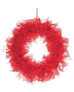 Foam 18.5in Christmas Bright Ribbon Wreath Home