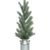 Artificial 24in Christmas Tree In Galvanized Milk Jug Home -Home Accents Shop 3050386865 RLLD 1