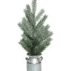 Artificial 20in Christmas Tree In Galvanized Milk Jug Home