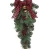 Artificial 30in Multicolored Christmas Pinecone Teardrop With Bells And Bow Home -Home Accents Shop 3050386877 RLLD 1