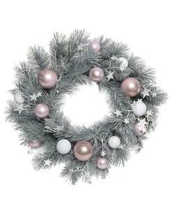 Artificial 24in Multicolored Christmas Whimsical Winter Wreath Home