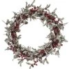 Natural Fiber 22in Multicolored Christmas Berry Lambs Ear Wreath Home -Home Accents Shop 3050386900 RLLD 1