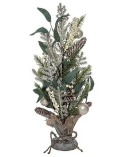 Artificial 24in Multicolored Christmas Berry Ornament Tree Home