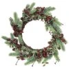 Metal 20in Multicolored Christmas Fir And Berry Wreath Home -Home Accents Shop 3050386918 RLLD 1