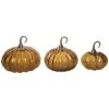 Glass 11.75in Amber Harvest Crackle Pumpkins Set Of 3 Home -Home Accents Shop 3050387811 RLLD 1