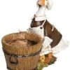 Resin 9.5In Multicolored Harvest Duck With Barrel Figurine Home -Home Accents Shop 3050387845 RLLD 1