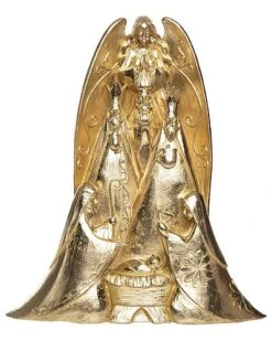 Resin 16in Christmas Gilded Nativity Decor Home