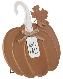 Metal 15.24In Multicolored Harvest Pumpkin Decor Home