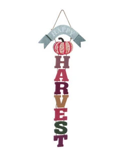 Wood 27in Multicolor Fall/Harvest Welcome Home