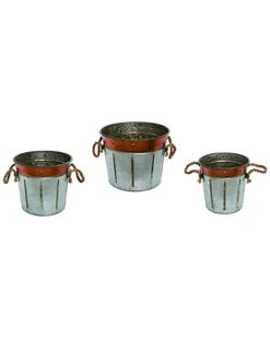 Metal 15in Silver Fall/Harvest Galvanize Home