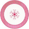 Dolomite Red Christmas Snow Stripes Salad Plate Home -Home Accents Shop 3050413443 RLLD 1