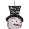 Burlap White Christmas Stuffed Countdown Character Home