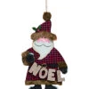 Wood Red Christmas Snow Character Hanger Home