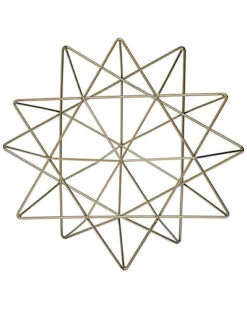 Metal White Hanukkah Geometric Star Of David Home