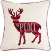 Fabric Red Christmas Plaid Fauna Pillow Home -Home Accents Shop 3050413556 RLLD 1