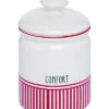 Dolomite Red Christmas Snow Stripes Cookie Jar With Lid Home 2 Dolomite Red Christmas Snow Stripes Cookie Jar With Lid Home -Home Accents Shop 3050413561 RLLD 1