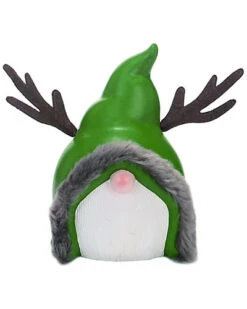 Terracotta Green Christmas Gnome Santa Figurine Home