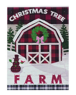 Wood Red Christmas Layered Box Decor Home