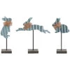 Set Of 3 Corrugated Metal Hopping Bunnies Decor Home -Home Accents Shop 3050415598 RLLD 1
