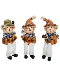 Resin 5in Multicolor Fall/Harvest Bandana Decorative Set Home