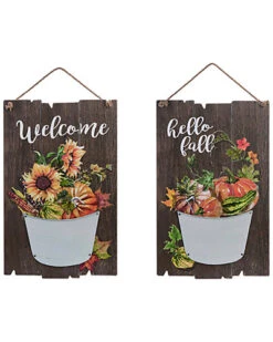 18in Decorative Dimensional Fall Wood Set Home