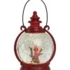 Artificial 10in Multicolored Christmas Light Up Cardinal Lantern Home