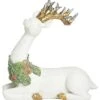 Resin 8in Christmas Elegantly Carved Sitting Reindeer Decor Home -Home Accents Shop 3050507457 RLLD 1