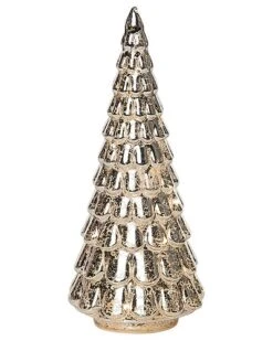 Glass 9.84in Christmas Light Up Elegant Tree Home