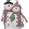 Resin 14in Multicolored Christmas Flocked Snowman Couple Decor Home -Home Accents Shop 3050527656 RLLD 1