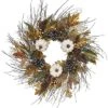 Natural Fiber 24In Multicolored Harvest Twig Neutral Pumpkin Wreath Home -Home Accents Shop 3050540708 RLLD 1