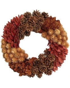 Foam 15.35In Multicolored Harvest Mixed Wreath Home