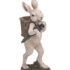 Resin 9in White Easter Bunny With Basket & Umbrella Figurine Home -Home Accents Shop 3050556710 RLLD 1